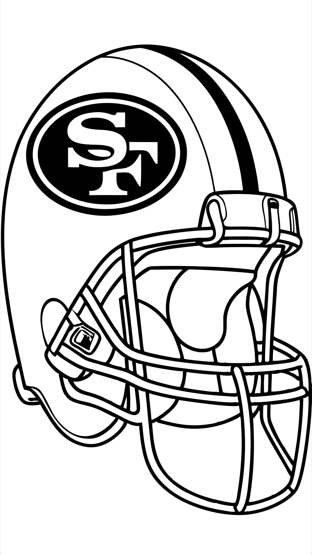 Página para colorear del casco de San Francisco 49ers